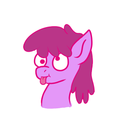 Size: 500x500 | Tagged: safe, artist:solardoodles, berry punch, berryshine, earth pony, pony, g4, :p, derp, simple background, solo, tongue out, transparent background