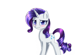 Size: 1280x939 | Tagged: safe, artist:opal_radiance, rarity, pony, unicorn, g4, blushing, looking at you, simple background, solo, sparkly eyes, transparent background