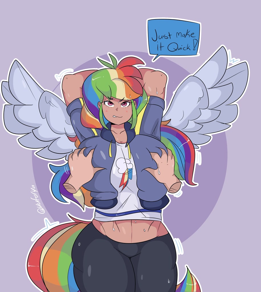 #2472748 - suggestive, artist:darkdoubloon, rainbow dash, equestria girls, ...