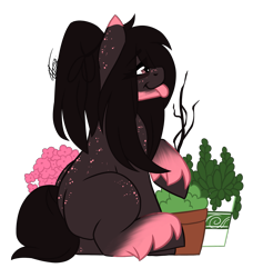 Size: 2299x2525 | Tagged: safe, artist:inspiredpixels, oc, oc only, pony, female, high res, mare, plant, simple background, solo, transparent background