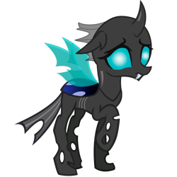 Size: 1078x1077 | Tagged: safe, alternate version, artist:asterix214, ocellus, changeling, g4, female, pre changedling ocellus, raised hoof, simple background, solo, transparent background