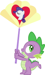Size: 3000x4980 | Tagged: safe, artist:cloudy glow, rarity, spike, g4, green isn't your color, simple background, transparent background, vector