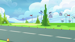 Size: 1280x720 | Tagged: safe, screencap, g4, top bolt, background, no pony, scenic ponyville, wonderbolts academy (place)