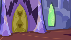 Size: 1280x720 | Tagged: safe, screencap, g4, top bolt, background, liminal space, no pony, scenic ponyville, twilight's castle