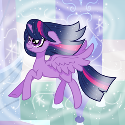 Size: 600x600 | Tagged: safe, artist:php185, twilight sparkle, alicorn, pony, g4, ethereal mane, glowing, magic, magic aura, magic of friendship, solo, twilight sparkle (alicorn)