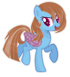 Size: 1265x1389 | Tagged: safe, artist:thieeur-nawng, oc, oc only, pegasus, pony, base used, eyelashes, open mouth, pegasus oc, raised hoof, simple background, solo, transparent background, wings