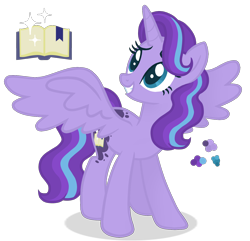 Size: 1240x1193 | Tagged: safe, artist:magicuniclaws, oc, oc only, alicorn, pony, female, magical lesbian spawn, mare, offspring, parent:princess luna, parent:starlight glimmer, parents:starluna, simple background, solo, transparent background