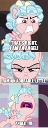 Size: 247x650 | Tagged: safe, edit, edited screencap, screencap, cozy glow, pegasus, pony, frenemies (episode), g4, marks for effort, school raze, angry, caption, cats don't dance, cozy glow is best facemaker, crying, darla dimple, female, filly, foal, image macro, reference, solo, text