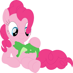 Size: 3537x3558 | Tagged: safe, artist:porygon2z, gummy, pinkie pie, alligator, earth pony, pony, reptile, g4, cute, diapinkes, gummybetes, high res, simple background, transparent background