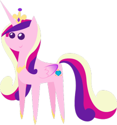 Size: 522x557 | Tagged: safe, artist:zacatron94, editor:slayerbvc, princess cadance, alicorn, pony, g4, cropped, crown, female, hoof shoes, jewelry, mare, peytral, pointy ponies, regalia, simple background, solo, transparent background