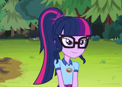 Size: 1516x1080 | Tagged: safe, screencap, sci-twi, twilight sparkle, equestria girls, g4, my little pony equestria girls: legend of everfree, camp everfree outfits, cropped, female, solo