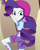 Size: 864x1080 | Tagged: safe, edit, edited screencap, editor:mycarhasamoustache, screencap, rarity, equestria girls, g4, my little pony equestria girls: legend of everfree, alternate hairstyle, camp everfree outfits, cropped, female, harness, helmet, looking at you, ponytail, smile edit, solo