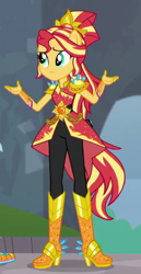 Size: 282x547 | Tagged: safe, screencap, sunset shimmer, equestria girls, equestria girls series, g4, super squad goals, cropped, crystal guardian, solo focus