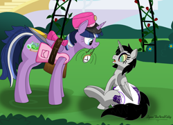 Size: 1280x920 | Tagged: safe, artist:small-brooke1998, oc, oc:paddy sparkle, alicorn, pony, adult foal, commission, crossover, cutie mark, decepticon, diaper, diaper fetish, female, fetish, hypnosis, hypnosis fetish, kaa eyes, mare, megatron, mental regression, non-baby in diaper, not twilight sparkle, pendulum swing, pocket watch, ponified, poofy diaper, rp story by lynn, rule 63, sitting, transformers