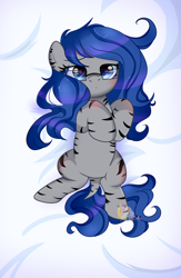 Size: 3160x4861 | Tagged: safe, artist:2pandita, oc, oc only, hybrid, pony, zony, female, glasses, solo