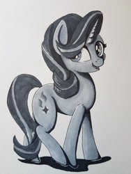 Size: 3024x4032 | Tagged: safe, artist:sigilponies, starlight glimmer, pony, unicorn, g4, grayscale, high res, monochrome, solo, traditional art
