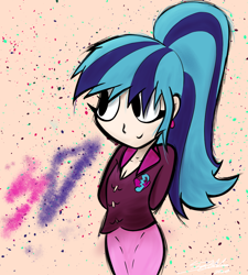 Size: 900x1000 | Tagged: safe, artist:icy wind, sonata dusk, human, g4, cute, humanized, solo, sonatabetes, the dazzlings