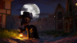 Size: 3840x2160 | Tagged: safe, artist:dieanondie, pony, 3d, 4k, blender, halloween, high res, holiday, plague doctor mask