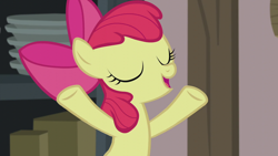 Size: 1280x720 | Tagged: safe, screencap, apple bloom, earth pony, pony, g4, hearthbreakers, female, filly, solo