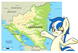Size: 1388x936 | Tagged: artist needed, safe, oc, oc only, oc:anagua, pony, map, nation ponies, nicaragua, ponified, solo