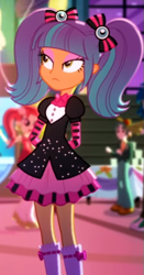 Size: 313x599 | Tagged: safe, screencap, captain planet, pixel pizazz, rose heart, scott green, a photo booth story, eqg summertime shorts, equestria girls, cropped, female, male, pigtails, twintails