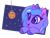 Size: 1000x750 | Tagged: safe, artist:lollipony, princess luna, pony, g4, bust, cookie, cute, dangling, ear fluff, eye clipping through hair, eyes on the prize, female, filly, food, lunabetes, portrait, simple background, smiling, solo, transparent background, woona, younger