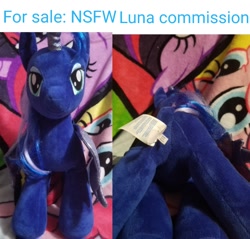 Size: 1010x964 | Tagged: safe, artist:furrysale, princess luna, alicorn, pony, g4, bedroom eyes, butt, commission, female, irl, mare, merch sexploitation, photo, plot, raised tail, tail, ych example, your character here