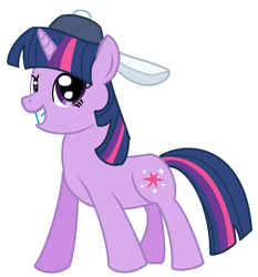 Size: 1020x1096 | Tagged: safe, artist:maverickmam, twilight sparkle, pony, unicorn, g4, backwards ballcap, baseball cap, cap, female, grin, hat, mare, simple background, smiling, solo, unicorn twilight, white background