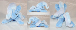 Size: 4999x2000 | Tagged: safe, artist:bastler, trixie, pony, unicorn, g4, collage, eyes closed, female, high res, irl, mare, photo, plushie, sleeping, solo