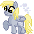 Size: 50x50 | Tagged: safe, artist:maverickmam, derpy hooves, pegasus, pony, g4, animated, bubble, female, gif, mare, pixel art, simple background, solo, white background
