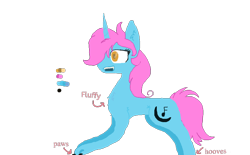 Size: 920x570 | Tagged: safe, artist:poniartsy, oc, oc only, oc:midnight melody, pony, unicorn, chest fluff, female, horn, reference, simple background, solo, transparent background, unicorn oc