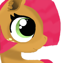 Size: 500x500 | Tagged: safe, artist:poniartsy, babs seed, earth pony, pony, g4, female, looking up, simple background, solo, transparent background