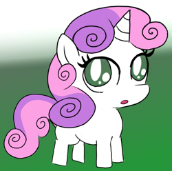 Size: 912x903 | Tagged: safe, artist:branate, sweetie belle, pony, unicorn, g4, cute, diasweetes, female, filly, solo