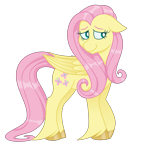 Size: 3800x4000 | Tagged: safe, artist:cherrycandi, fluttershy, pegasus, pony, mlp fim's tenth anniversary, g4, female, floppy ears, folded wings, happy birthday mlp:fim, mare, shy, simple background, smiling, solo, transparent background, unshorn fetlocks, wings