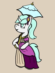 Size: 720x960 | Tagged: safe, artist:nine the divine, oc, oc only, oc:nine the divine, unicorn, semi-anthro, arm hooves, clothes, crossdressing, dress, solo
