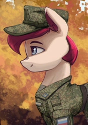 Size: 1000x1430 | Tagged: safe, artist:mrscroup, oc, oc only, oc:scroupy, earth pony, pony, clothes, conscript, cyrillic, male, military uniform, russia, solo, stallion