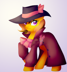 Size: 2712x2928 | Tagged: safe, artist:sweet pencil, oc, oc:amber honeycombs, pony, unicorn, clothes, costume, female, high res, mare, shadow spade, solo