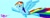 Size: 1051x384 | Tagged: safe, artist:maverickmam, rainbow dash, pegasus, pony, g4, blue background, female, grin, mare, signature, simple background, smiling, solo, sonic rainboom