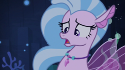 Size: 1920x1080 | Tagged: safe, screencap, silverstream, seapony (g4), g4, the ending of the end, female, looking down, seapony silverstream, solo, underwater