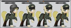 Size: 1280x512 | Tagged: safe, artist:brony-works, earth pony, pony, clothes, female, germany, mare, solo, uniform, weimar republic