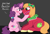 Size: 2000x1371 | Tagged: safe, artist:ponykittenboi, big macintosh, sugar belle, earth pony, pony, unicorn, g4, boop, coming out, female, glowing, glowing horn, horn, lesbian, magic, magic aura, makeup, male to female, noseboop, ship:macarebelle, ship:sugarmac, shipping, show accurate, support, telekinesis, trans female, transgender, true love