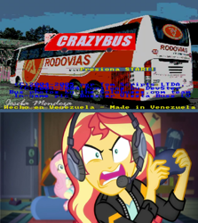 Size: 1280x1433 | Tagged: safe, sunset shimmer, equestria girls, g4, game stream, my little pony equestria girls: better together, crazybus, spanish, sunset shimmer frustrated at game, venezuela