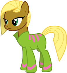 Size: 3000x3277 | Tagged: safe, artist:cloudy glow, pretty vision, earth pony, pony, g4, green isn't your color, .ai available, clothes, elise, female, high res, mare, simple background, solo, transparent background, vector