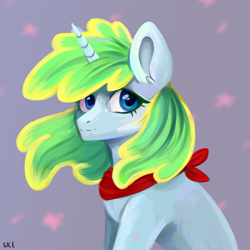 Size: 2000x2000 | Tagged: safe, artist:ske, oc, oc only, pony, unicorn, female, high res, mare, neckerchief, solo