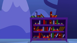 Size: 1280x720 | Tagged: safe, screencap, a flurry of emotions, g4, background, book, bookshelf, liminal space, no pony, scenic ponyville, twilight's castle