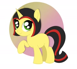 Size: 1876x1675 | Tagged: safe, artist:dyonys, oc, pony, unicorn, blank flank, chibi, female, mare, raised hoof