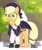 Size: 478x573 | Tagged: safe, artist:ch-chau, applejack, earth pony, pony, g4, clothes, crossover, fate/grand order, female, freckles, mare, smiling, solo
