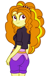 Size: 1213x2001 | Tagged: safe, artist:gmaplay, adagio dazzle, human, equestria girls, g4, my little pony equestria girls: better together, adagio dat-azzle, ass, breasts, butt, female, looking back, simple background, solo, transparent background