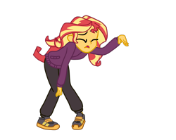 Size: 1692x1347 | Tagged: safe, artist:gmaplay, sunset shimmer, equestria girls, g4, my little pony equestria girls: better together, stressed in show, stressed in show: rainbow dash, exhausted, simple background, solo, transparent background