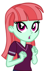 Size: 606x916 | Tagged: safe, artist:gmaplay, melon mint, equestria girls, g4, my little pony equestria girls: better together, pinkie pie: snack psychic, cute, melondorable, simple background, solo, sports, transparent background